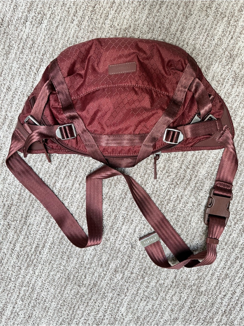 Athleta Maroon Crossbody Sling Bag